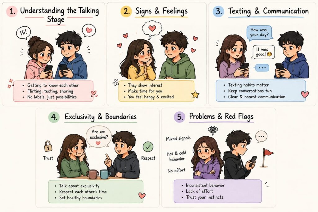 What is the difference between talking stage and dating? 🌚